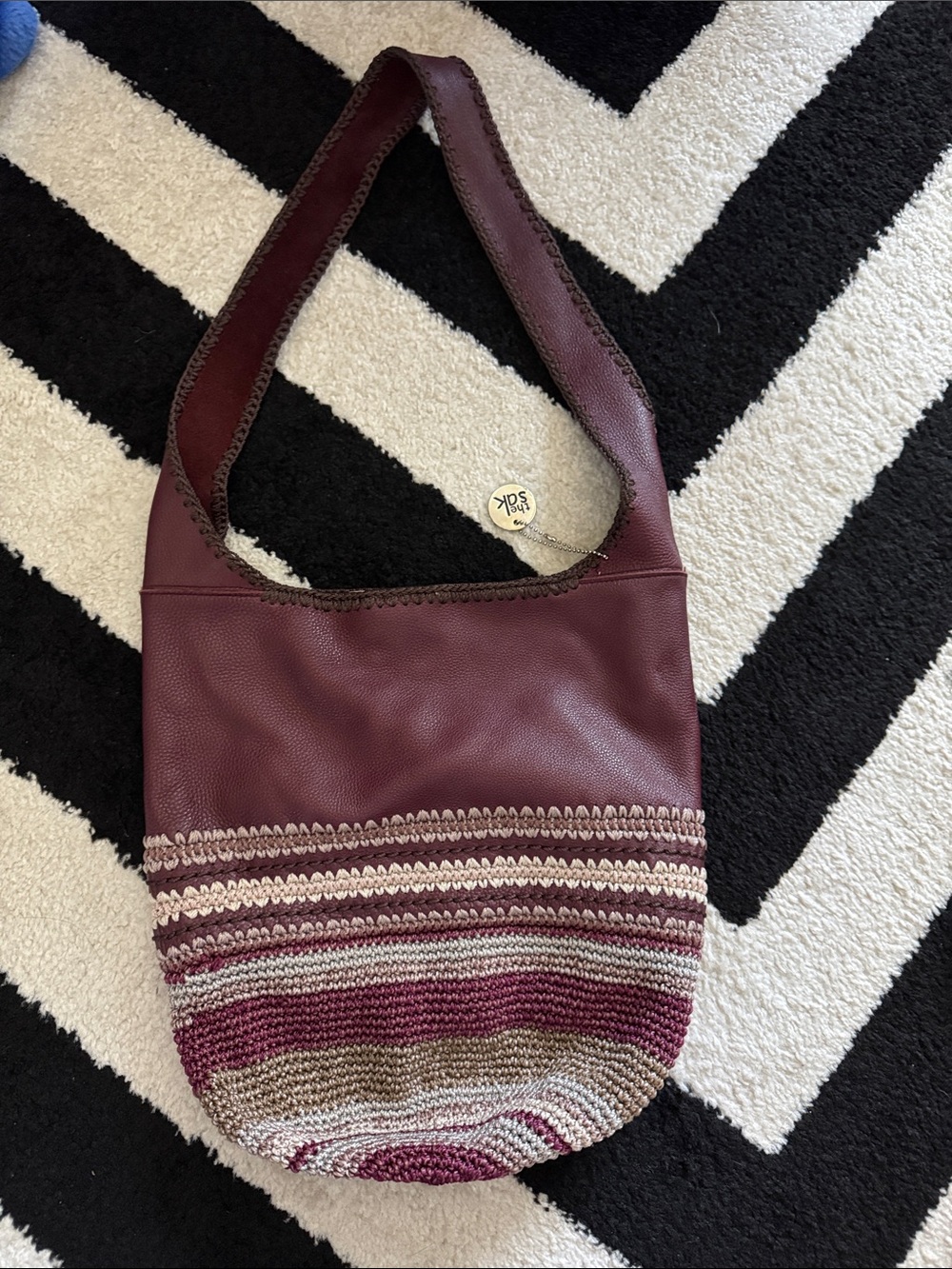 The Sak Wine Leather Shoulder Bag